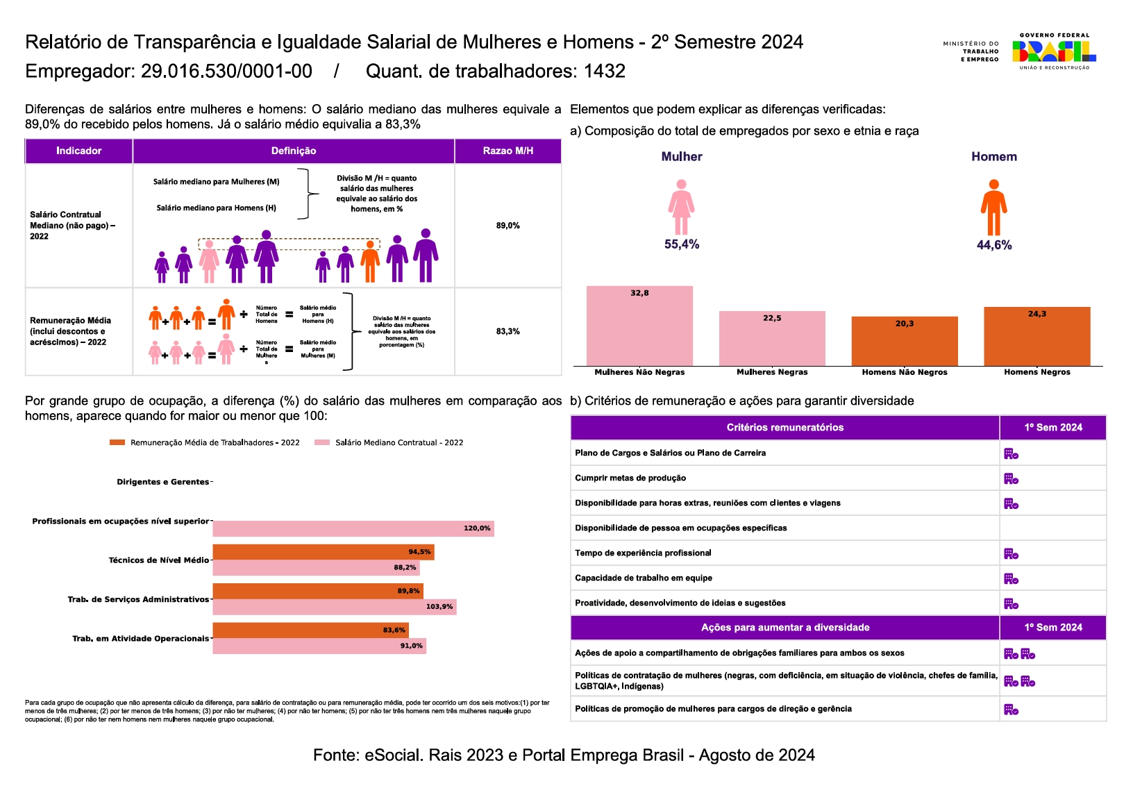 Relatório de Transparência e Igualdade Salarial – 2º Semestre 2024